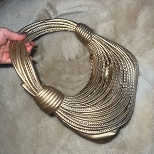 Pretty metallic gold handbag